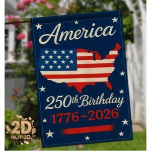 250th American Anniversary on the 4th of July - Love your Country! Garden Flag